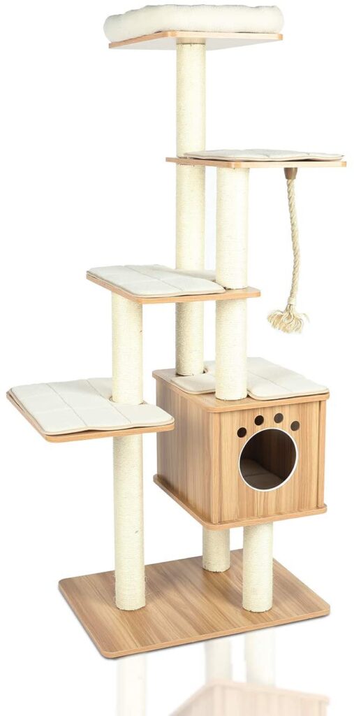 Lazy Buddy Modern Cat Tower Furball Fables